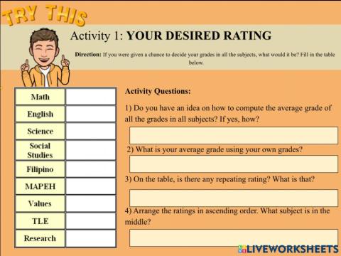 Your desired rating