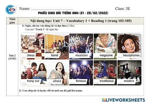 Phiếu HD học tuần từ 21-25.02