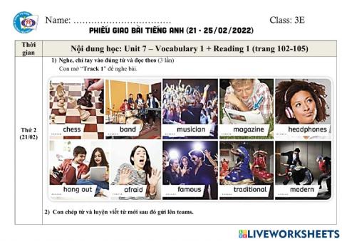 Phiếu HD học tuần từ 21-25.02