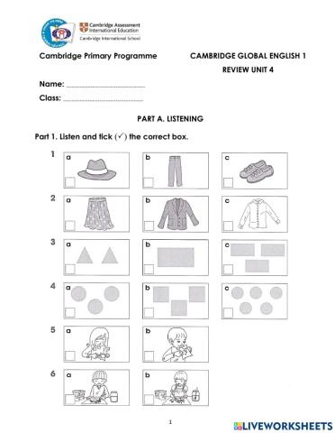 CGE1-Review U4-Practice Listening
