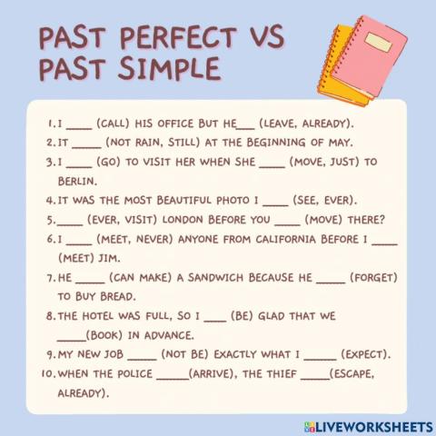 Past perfect vs past simple