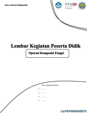 Drag drop komposisi fungsi