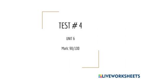 Tests - 4 & 5 - MALENA