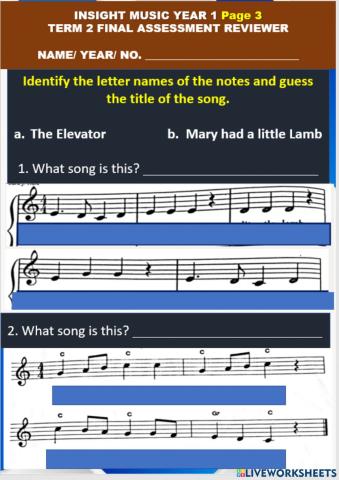 Year 1 insight music term 2 final assessment reviewer page 3