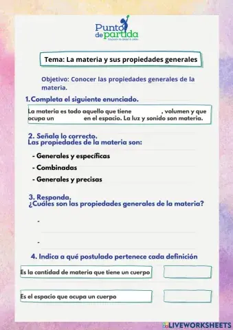 Las propiedades generales de la materia