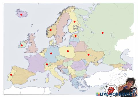 Examen mapas España y Europa