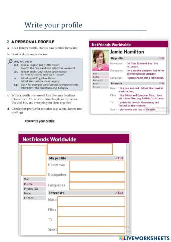 Writing a profile