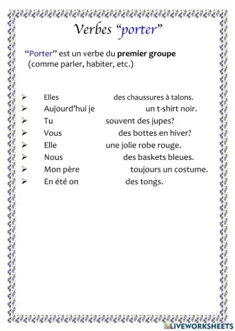 Verbe porter
