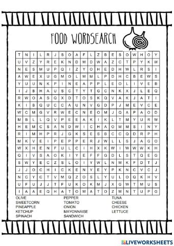 Food Wordsearch