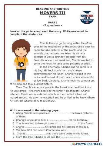 Reading and Writing Movers 3