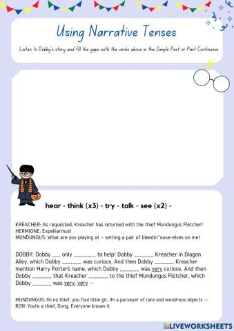 Narrative tenses in the past