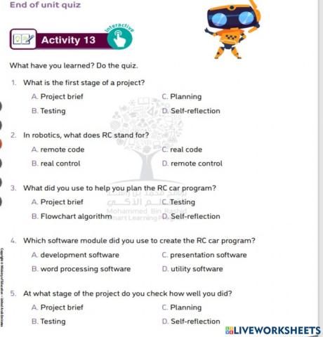 G6 Project - End of unit