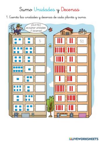 Sumar unidades y decenas