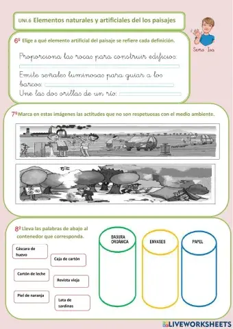 Elementos naturales y artificiales del paisaje