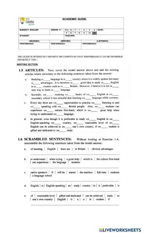 Academic guide 1 writing