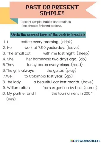 Present vs. Past Simple