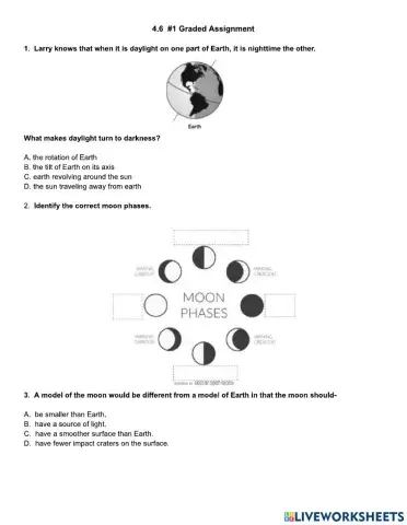 4.6 Earth, Moon, and Sun Classwork