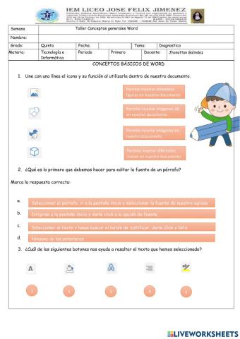 Actividad evaluativa Word