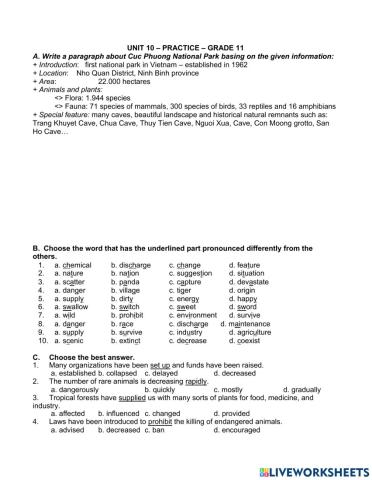 Unit 10 practice test