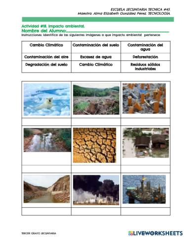 Actividad 18 impacto ambiental