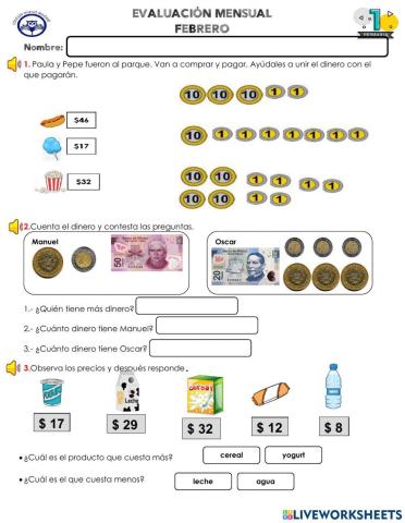 Matemáticas feb 1°