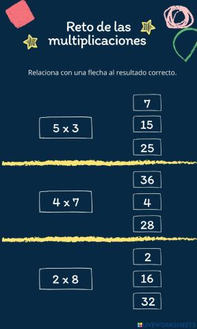 Reto de multiplicaciones.