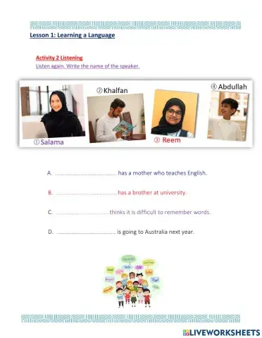 Access 8 - T2 - U7 - L1 - Act 2 Listen