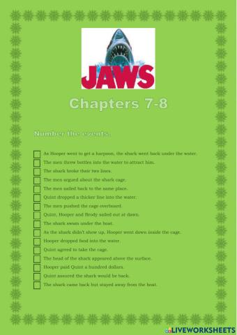 Jaws- Chapters 7-8