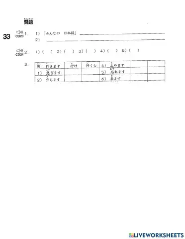 Minna Mondai Bài 33