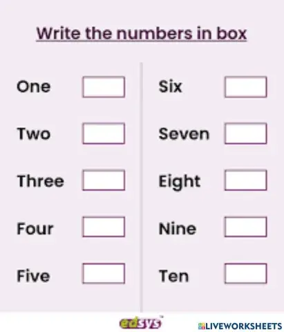 English Worksheet for KG