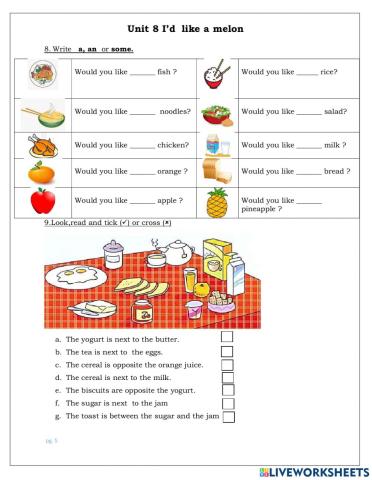 Tieng Anh 5 - Unit 8-Lesson 3456
