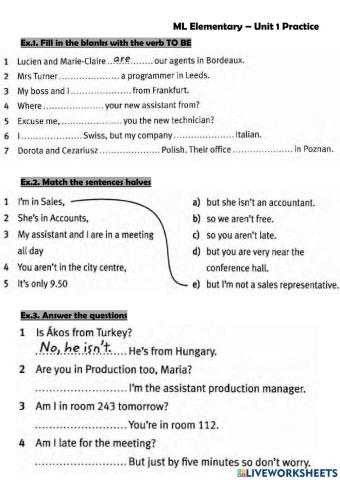 To be - ML Elementary