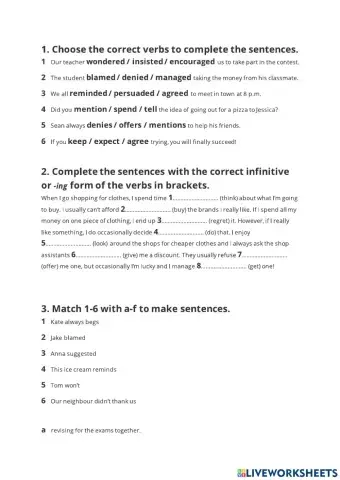 B2 Vocabulary Practise