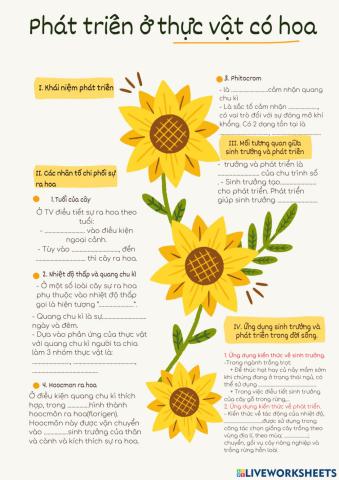 PBT- Phát triển ở thực vật có hoa