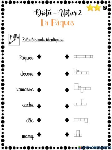 Dictée - La Pâques - A2G2-1