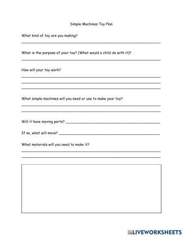 Simple Machines Planning Sheet