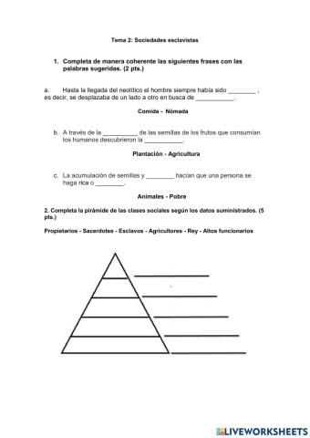Tema 2: Sociedades esclavistas