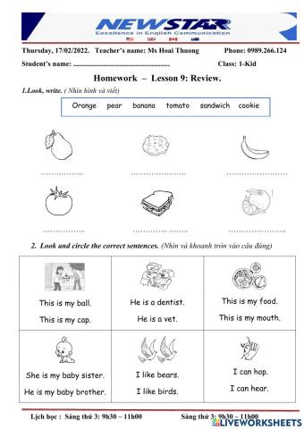 HW Review. G1