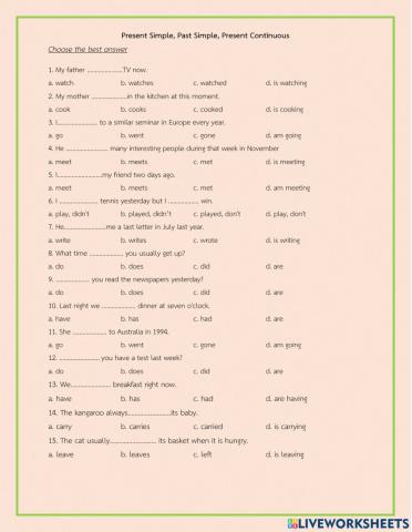 Present Simple or Present Continuous