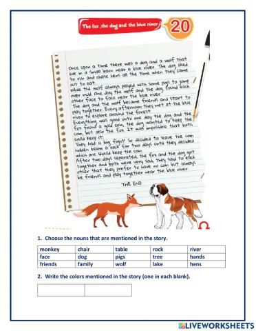 The dog, the fox and the blue river