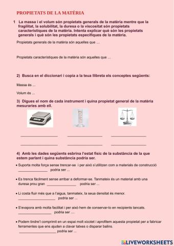 Propietats de la matèria