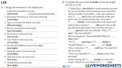 Simple past, irregular verbs