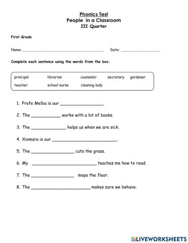 People in a classroom