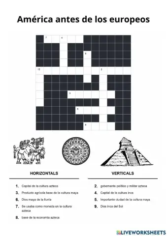 Crucigramas descubrimiento de america