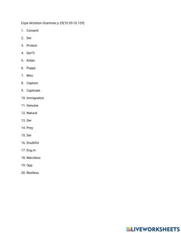 ECPE DICTATION GRAMMAR pg 25(10.54-10.129)