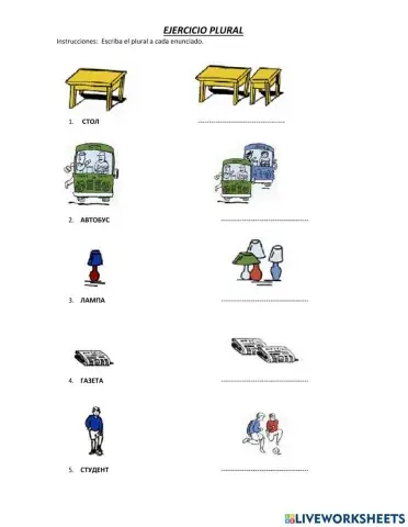 Plural  de sustantivos