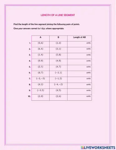 Length of a Line Segment