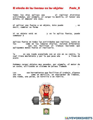 El efecto de las fuerzas en los objetos