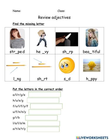 Adjective review