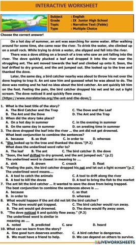 Narrative text 1 (fabel)